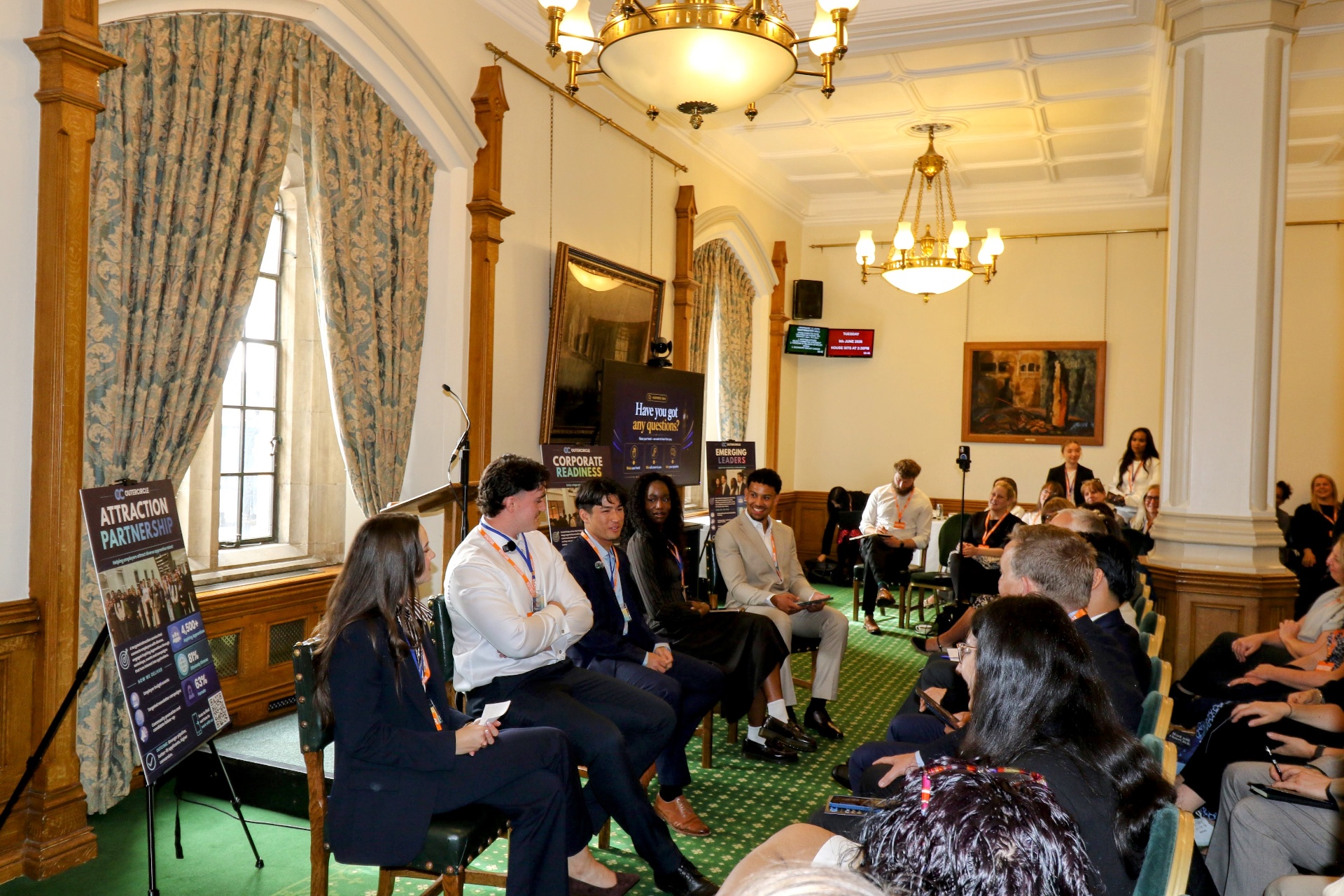 Young leader presenting to a team